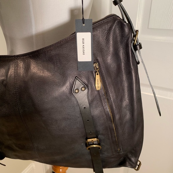 🛑 SOLD 🛑 NWT, dark, slate grey leather bag - Picture 2 of 8